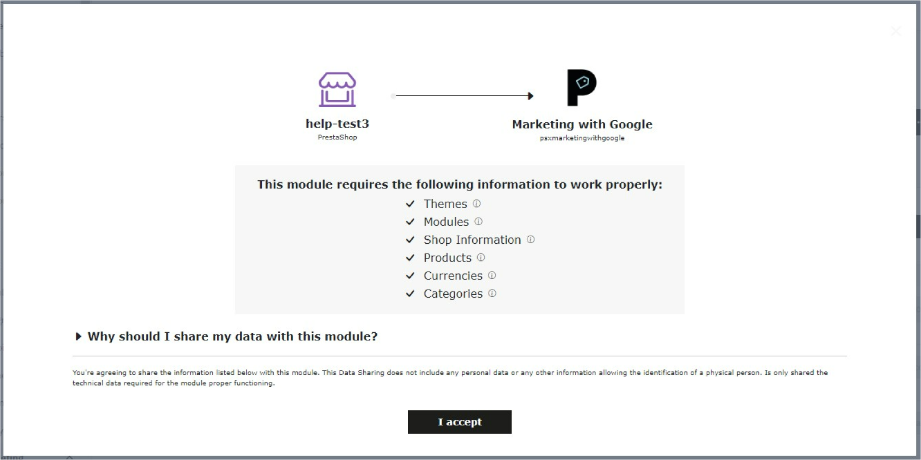 Merchant Sharing Consent UI